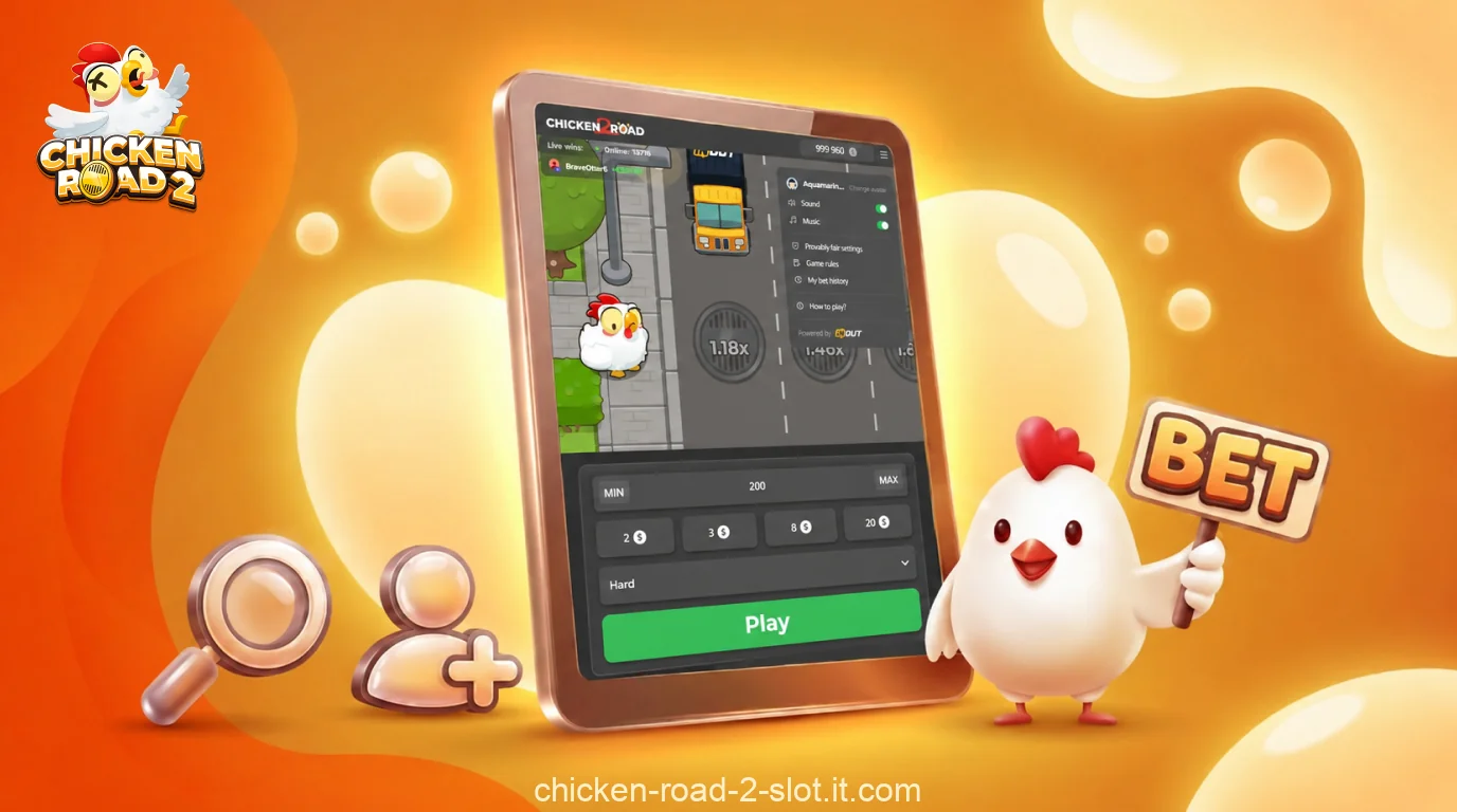 Guide étape par étape pour parier sur Chicken Road 2