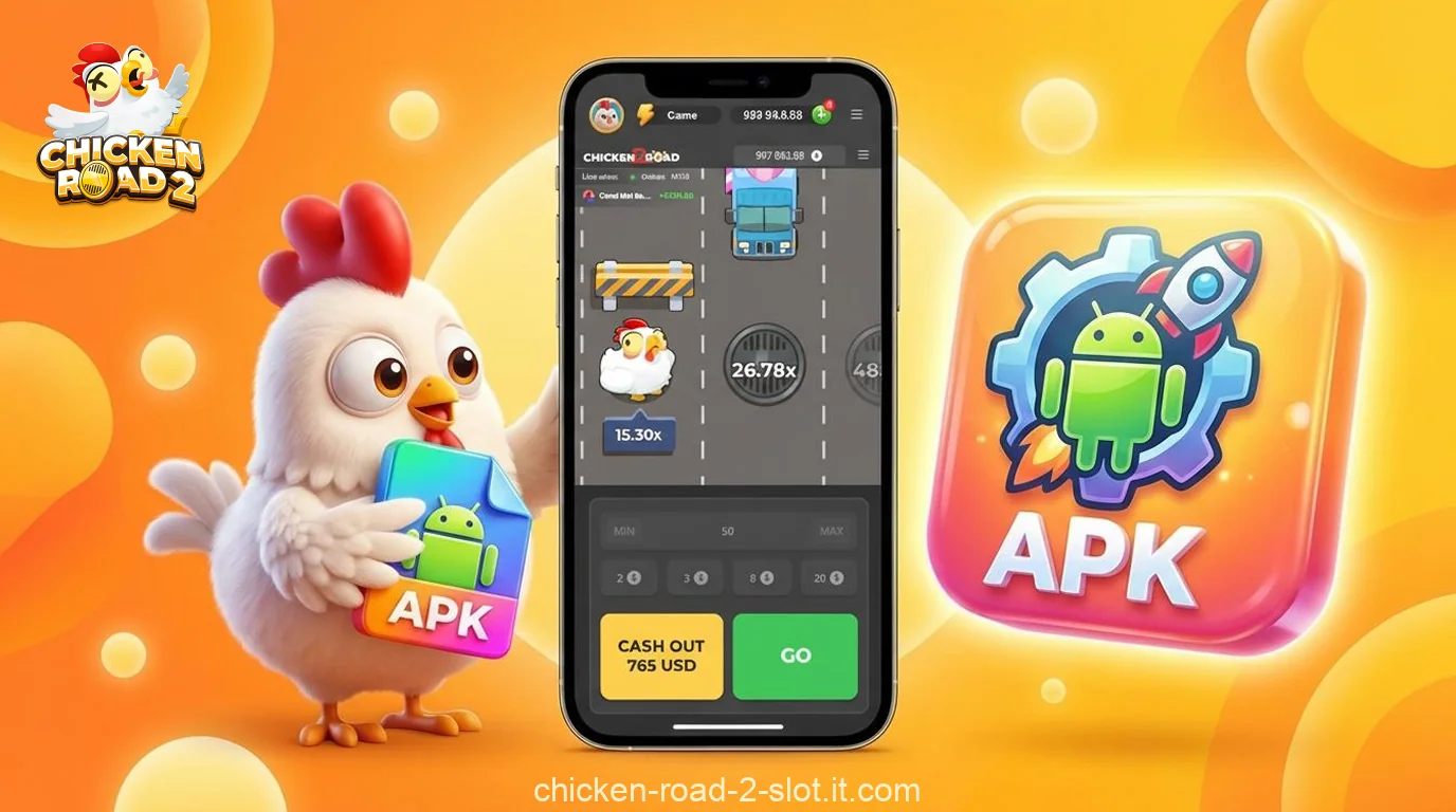 Une fois le fichier APK téléchargé et installé, Chicken Road 2 sera disponible sur votre appareil Android